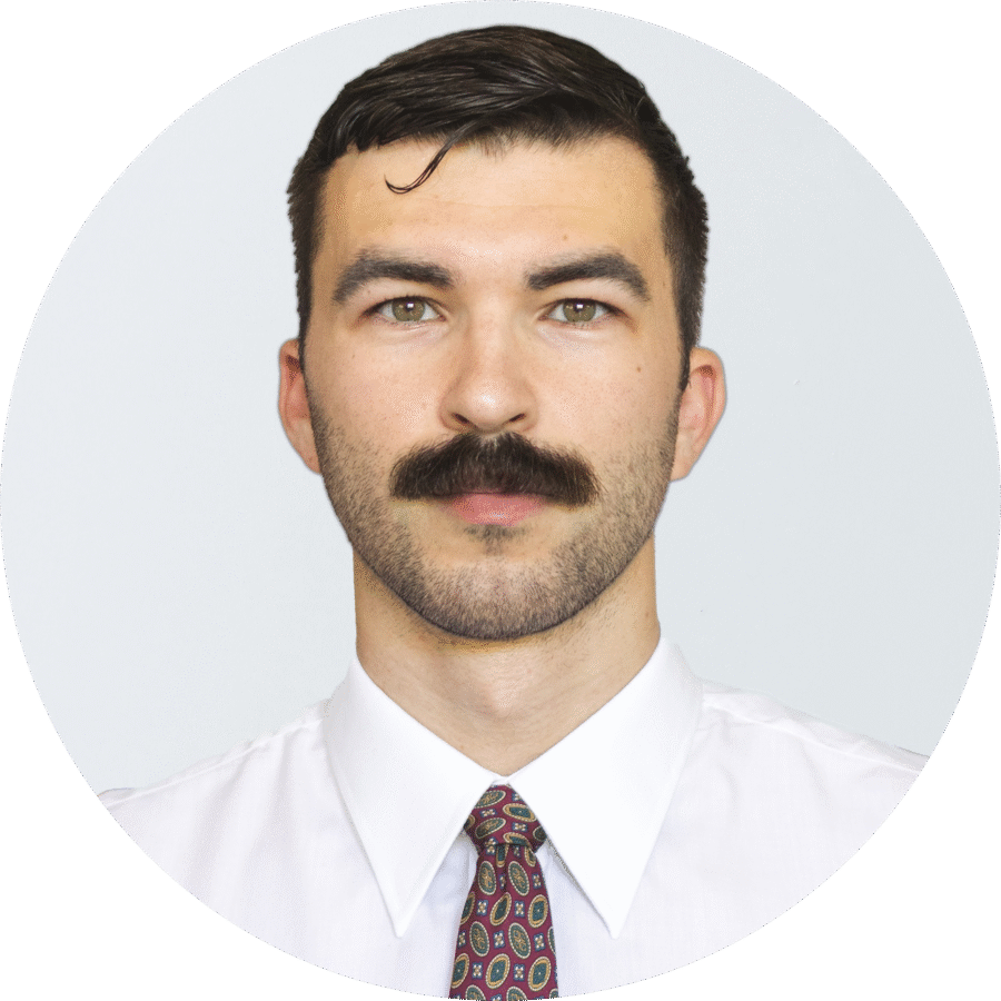 a portrait of Florian Griffon on a white background